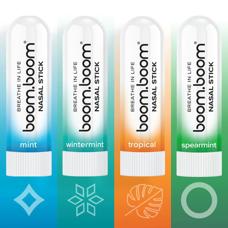 Boomboom Nasal Stick: Free Your Nose | Featured on Shark Tank | Powerful Essential Oils with Vapor Flow Technology | Breathe in Life