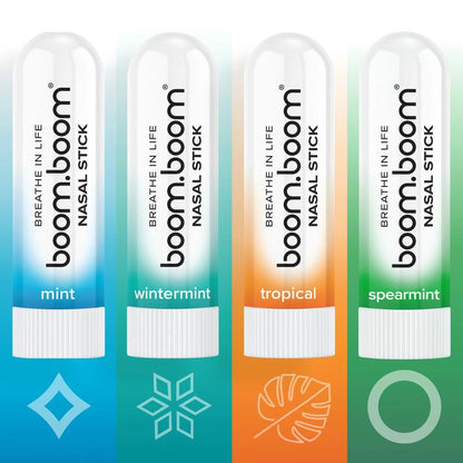 Boomboom Nasal Stick: Free Your Nose | Featured on Shark Tank | Powerful Essential Oils with Vapor Flow Technology | Breathe in Life