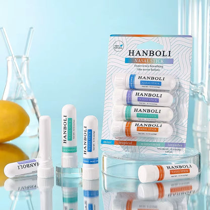 4Pcs Nasal Stick Boosts Focus Enhances Breathing Provides Fresh Sensation Aromatherapy Inhaler Prevent Drowsy Driving