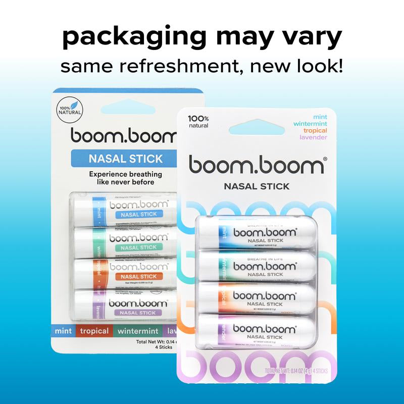 Boomboom Nasal Stick: Free Your Nose | Featured on Shark Tank | Powerful Essential Oils with Vapor Flow Technology | Breathe in Life