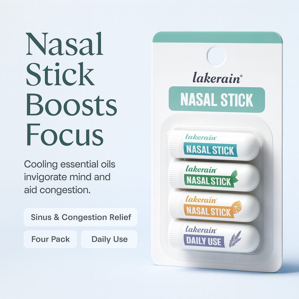 Nasal Stick Boosts Focus Inhaler Tubes Cooling Essential Oil Nasal Inhaler Aromatherapy Energy Bar Sinus&Congestion Relief Daily